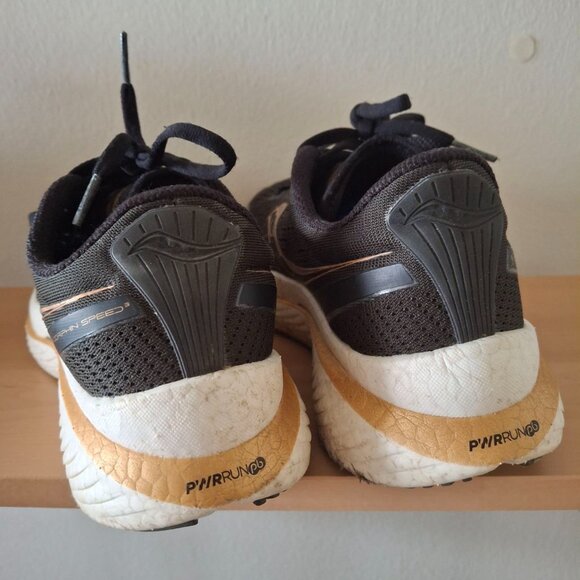 Saucony Endorphin Speed 3 Black Gold Running Shoes - Women's Sz 7.5 - Picture 6 of 7